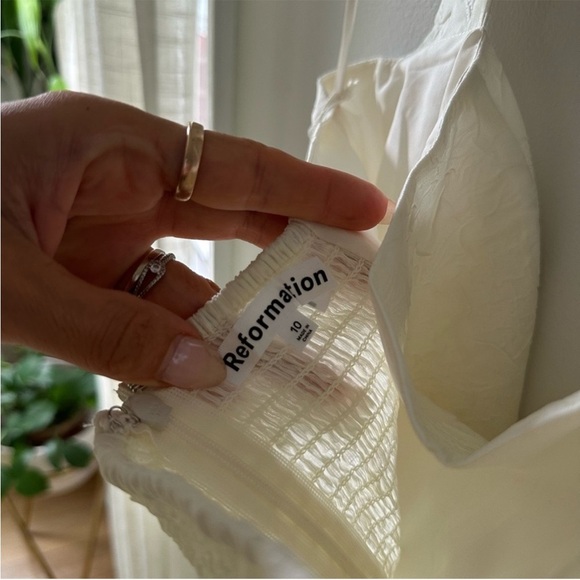 NWT Reformation Edessa Halter Maxi Dress Gown Ivory - Picture 4 of 10